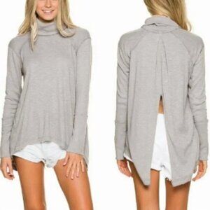 Free People Split Back Turtleneck top size M